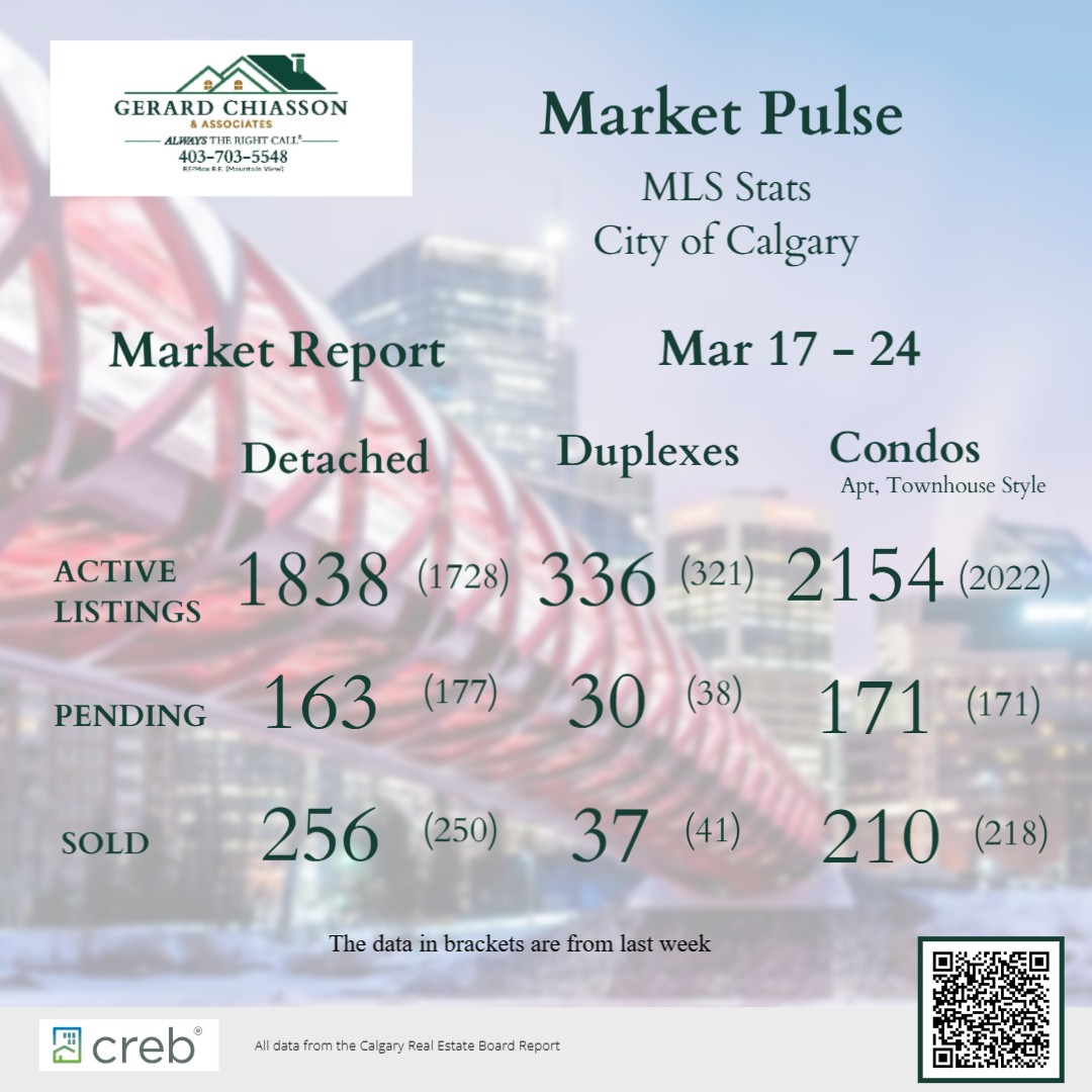 Your Market Stats for the past 7 days.
